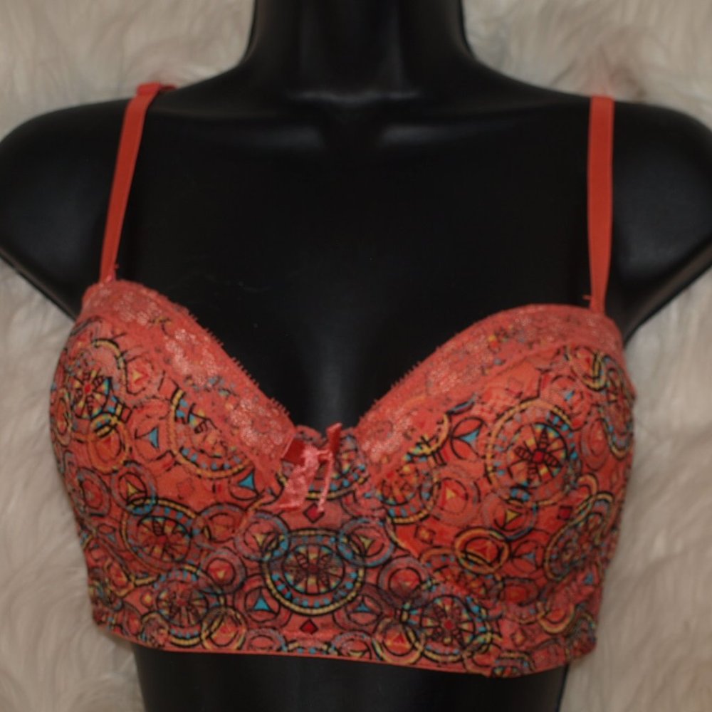 Coral BRA BY BLACK FUCHSIA BY SECRET LACE LLC USED FOR PHOTO SHOOT